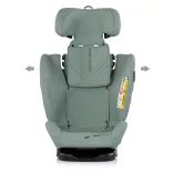 Detská autosedačka Chipolino Techno iGrow s upevnením Isofix 40–150 cm – matcha