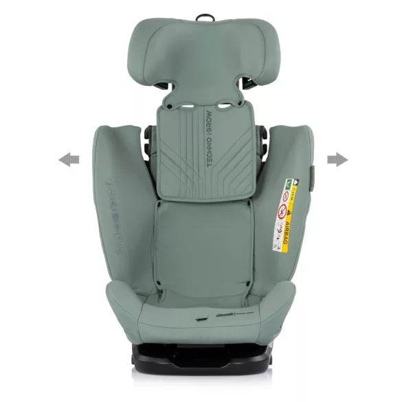 Detská autosedačka Chipolino Techno iGrow s upevnením Isofix 40–150 cm – matcha