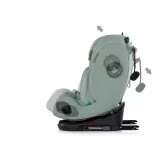 Detská autosedačka Chipolino Techno iGrow s upevnením Isofix 40–150 cm – matcha
