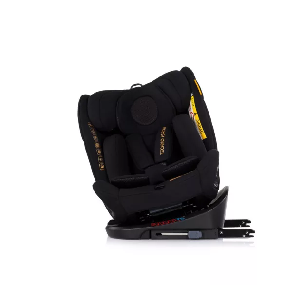 Detská autosedačka Chipolino Techno iGrow s upevnením Isofix 40–150 cm – noir