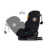 Detská autosedačka Chipolino Techno iGrow s upevnením Isofix 40–150 cm – noir
