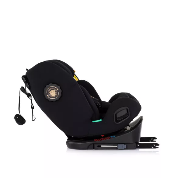 Detská autosedačka Chipolino Techno iGrow s upevnením Isofix 40–150 cm – noir