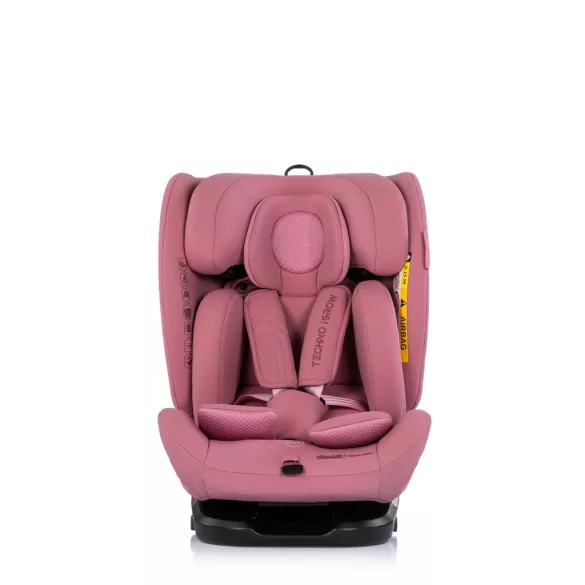 Detská autosedačka Chipolino Techno iGrow s upevnením Isofix 40–150 cm – powder pink