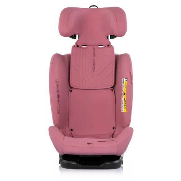 Detská autosedačka Chipolino Techno iGrow s upevnením Isofix 40–150 cm – powder pink