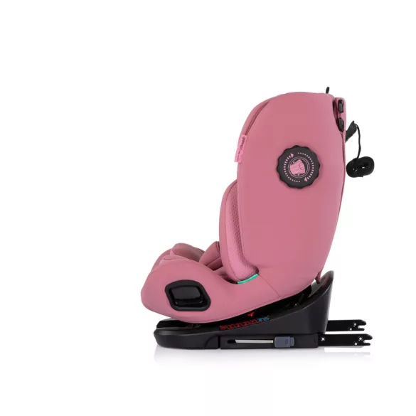 Detská autosedačka Chipolino Techno iGrow s upevnením Isofix 40–150 cm – powder pink