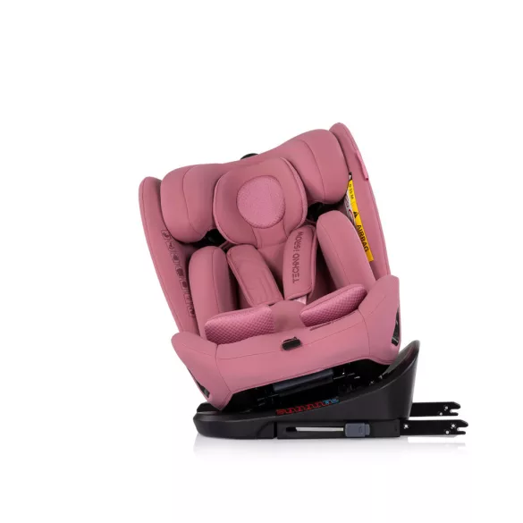 Detská autosedačka Chipolino Techno iGrow s upevnením Isofix 40–150 cm – powder pink