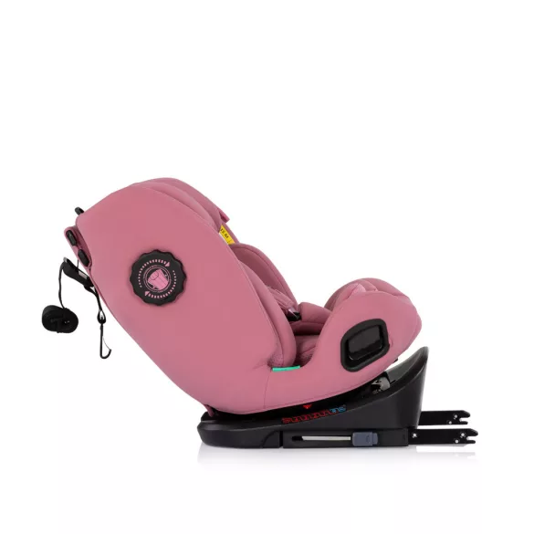 Detská autosedačka Chipolino Techno iGrow s upevnením Isofix 40–150 cm – powder pink