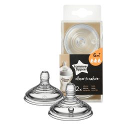   Tommee Tippee náhradné cumlíky, rýchly prietok (2ks) bez BPA 42112441