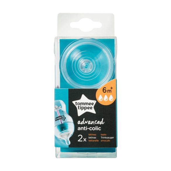 Tommee Tippee Anticolic plus náhradný cumlík, rýchly prietok 2ks