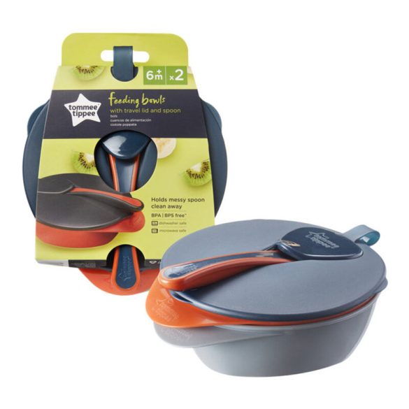 Tommee Tippee Explora Misky s viečkom a lyžičkou 7mes+