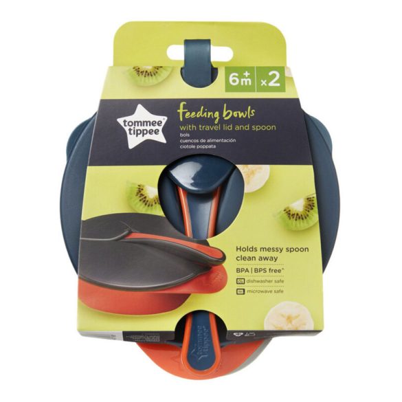 Tommee Tippee Explora Misky s viečkom a lyžičkou 7mes+