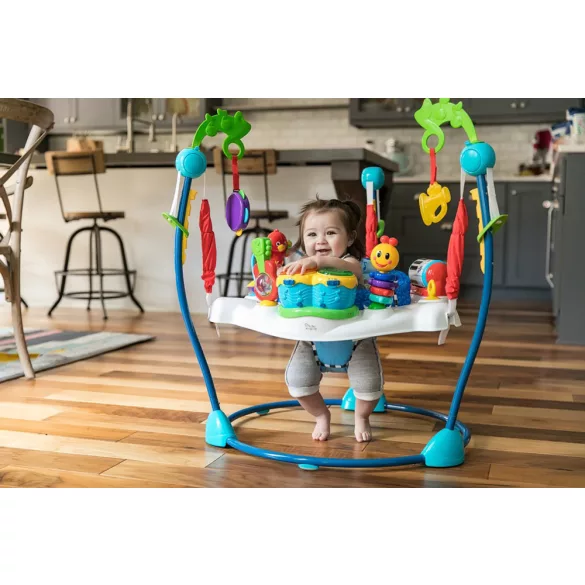Baby Einstein skákacie sedadlo/aktívne centrum, 2 v 1 Neighborhood Symphony, od 6 mesiacov do 11 kg