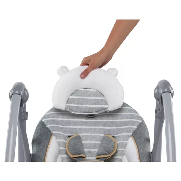 INGENUITY Premeniteľná cestovná hojdačka s melódiami Bella Teddy™ 0m+ do 9 kg