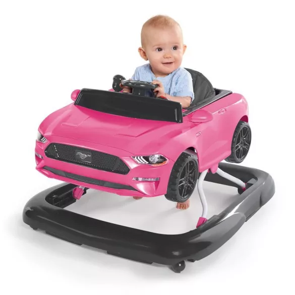 Bright Starts detský kočík, 3 v 1 Ford Mustang, ružový, od 6 mesiacov, do 12 kg