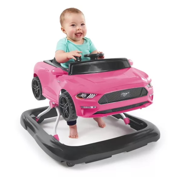 Bright Starts detský kočík, 3 v 1 Ford Mustang, ružový, od 6 mesiacov, do 12 kg