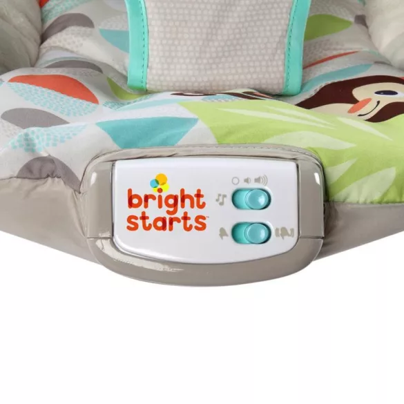 Bright Starts Hojdacie kresielko s melódiami Happy Safari – od 0 mesiacov do 9 kg