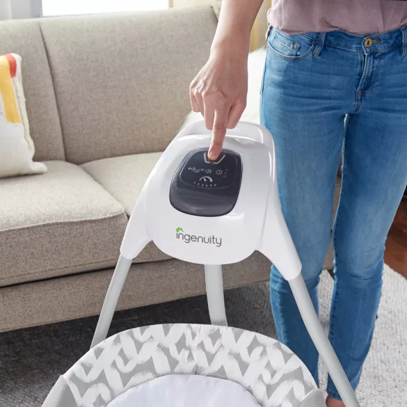 INGENUITY Veľká hojdačka s vibračnou funkciou a melódiami, USB, 2 v 1 Raylan, od 0 mesiacov, do 9 kg