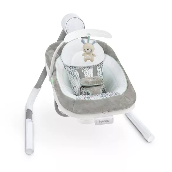 INGENUITY Vibračné hojdacie kreslo s melódiami, USB Dual-Direction, AnyWay Sway™, Spruce™, od 0 mesiacov, do 9 kg