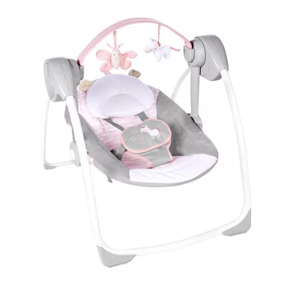 INGENUITY Hojdačka s melódiami, Flora the Unicorn™, od 0 mesiacov, do 9 kg