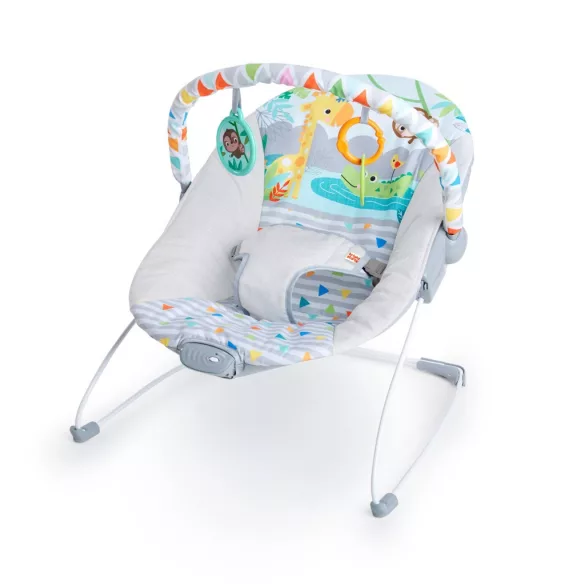 Bright Starts vibrujúce kresielko, Safari Fun™, od 0 mesiacov, do 9 kg