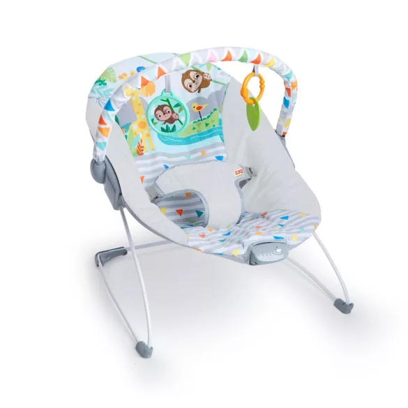 Bright Starts vibrujúce kresielko, Safari Fun™, od 0 mesiacov, do 9 kg