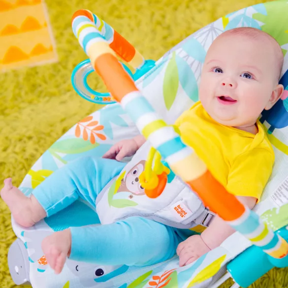 Bright Starts Vibračné kresielko Rainforest Vibes™ 0 mesiacov+, do 9 kg
