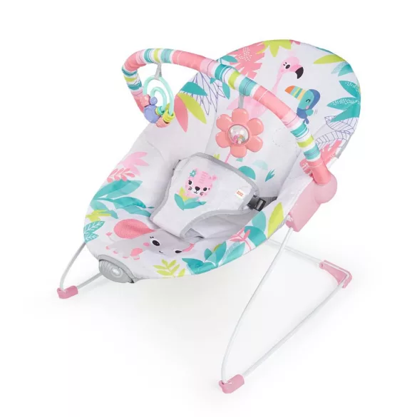 Bright Starts Hojdacia stolička s melódiami, Flamingo Vibes™, od 0 mesiacov, do 9 kg