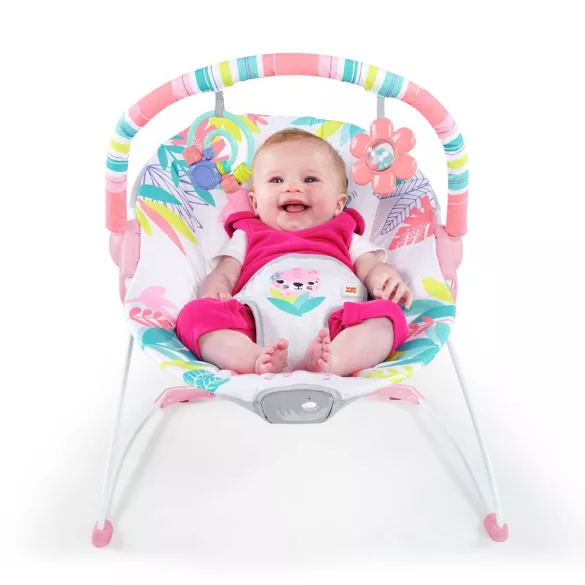 Bright Starts Hojdacia stolička s melódiami, Flamingo Vibes™, od 0 mesiacov, do 9 kg