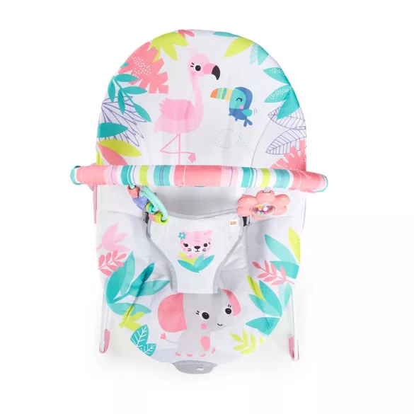 Bright Starts Hojdacia stolička s melódiami, Flamingo Vibes™, od 0 mesiacov, do 9 kg