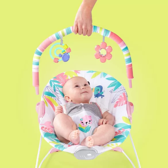 Bright Starts Hojdacia stolička s melódiami, Flamingo Vibes™, od 0 mesiacov, do 9 kg