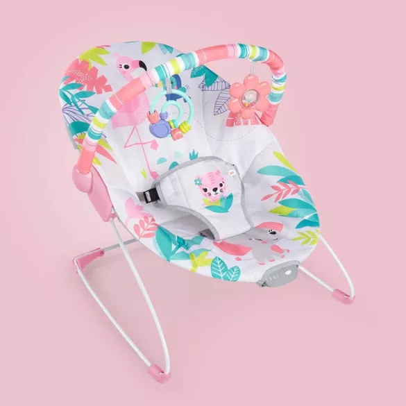 Bright Starts Hojdacia stolička s melódiami, Flamingo Vibes™, od 0 mesiacov, do 9 kg