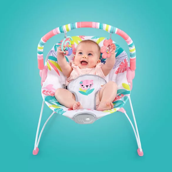 Bright Starts Hojdacia stolička s melódiami, Flamingo Vibes™, od 0 mesiacov, do 9 kg