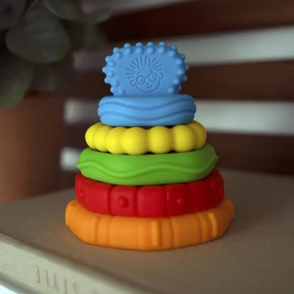 Baby Einstein hryzátko stavebnicové, 2v1 Stack & Teethe™, 0 mesiacov+