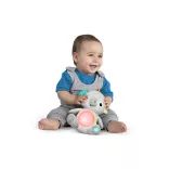 Bright Starts Plyšová hudobná svietiaca hračka slon, Hug-a-bye Baby™, 0 mesiacov+