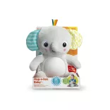 Bright Starts Plyšová hudobná svietiaca hračka slon, Hug-a-bye Baby™, 0 mesiacov+