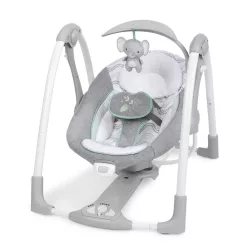   INGENUITY Premeniteľná vibrujúca hojdačka s melódiami a adaptérom, Swell™, 2 v 1, od 0 mesiacov, do 9 kg