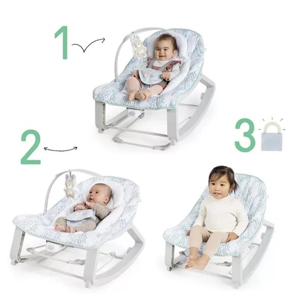 INGENUITY Keep Cozy vibračné kreslo 3 v 1 do 18 kg – Spruce