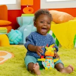 Bright Starts Hračka s melódiami na C-krúžku, žiraf, Pull Play & Boogie™, od 0 mesiacov