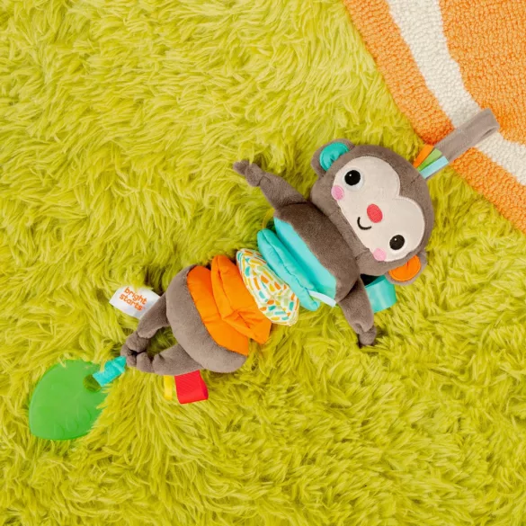 Bright Starts Hračka s melódiami na C-krúžku, opica, Pull Play & Boogie™, od 0 mesiacov