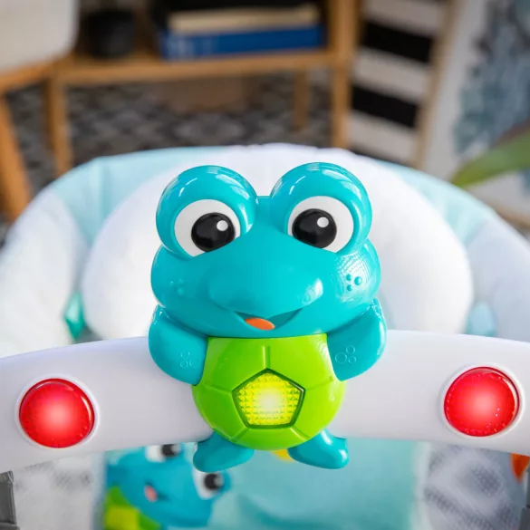 Baby Einstein Hudobné vibračné kresielko so svetielkami Kick to It Neptune do 9 kg