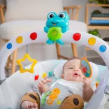 Baby Einstein Hudobné vibračné kresielko so svetielkami Kick to It Neptune do 9 kg