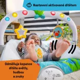 Baby Einstein Hudobné vibračné kresielko so svetielkami Kick to It Neptune do 9 kg