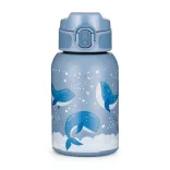 Petite&Mars Nerezová termoska so slamkou 350 ml Whale Song 12m+