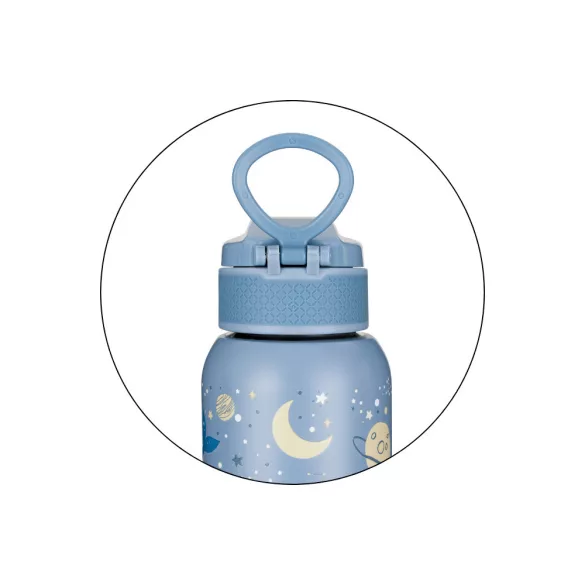 Petite&Mars Nerezová termoska so slamkou 350 ml Whale Song 12m+