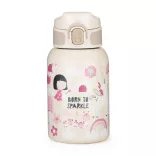 Petite&Mars Nerezová termoska so slamkou 350 ml Twinkling Fairy 12m+