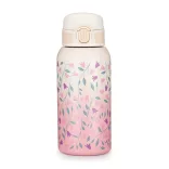 Petite&Mars Nerezová termoska s náustkom 500 ml Delicate Flowers 36m+