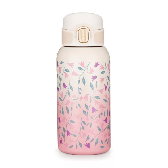Petite&Mars Nerezová termoska s náustkom 500 ml Delicate Flowers 36m+