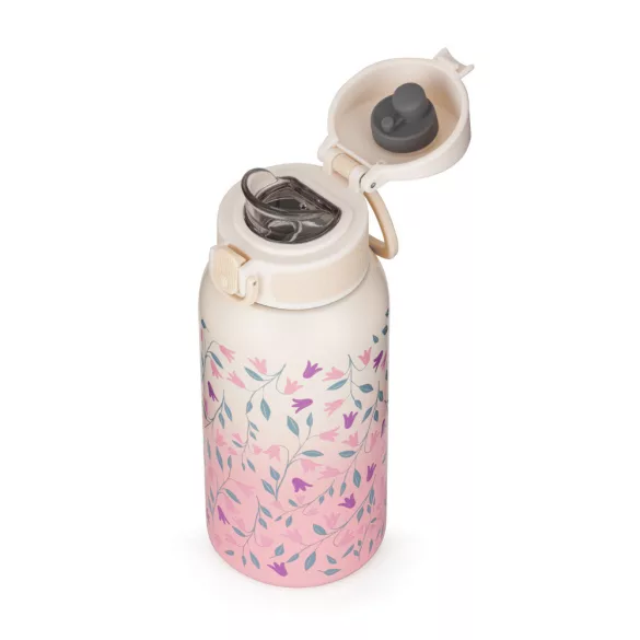 Petite&Mars Nerezová termoska s náustkom 500 ml Delicate Flowers 36m+