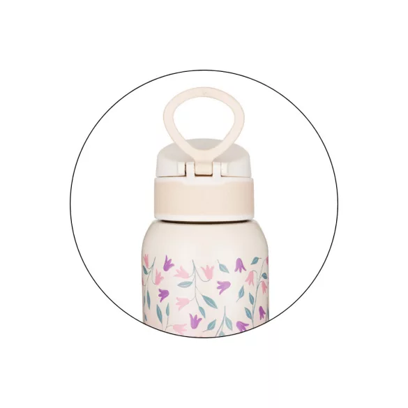 Petite&Mars Nerezová termoska s náustkom 500 ml Delicate Flowers 36m+