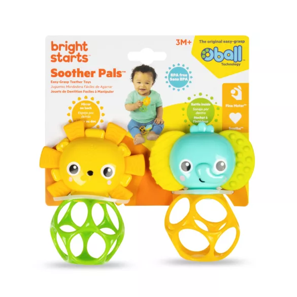 Hračka OBALL, hryzátko, Soother Pals™, Easy-Grasp, 2 ks, od 3 mesiacov